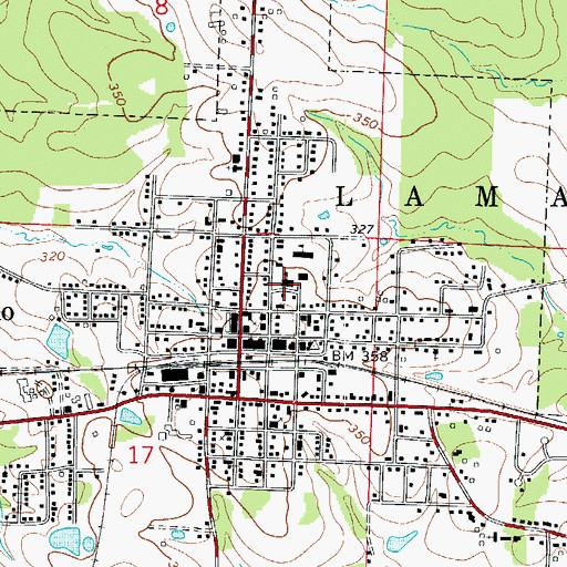 Topographic Map of Waldo Elementary School, AR