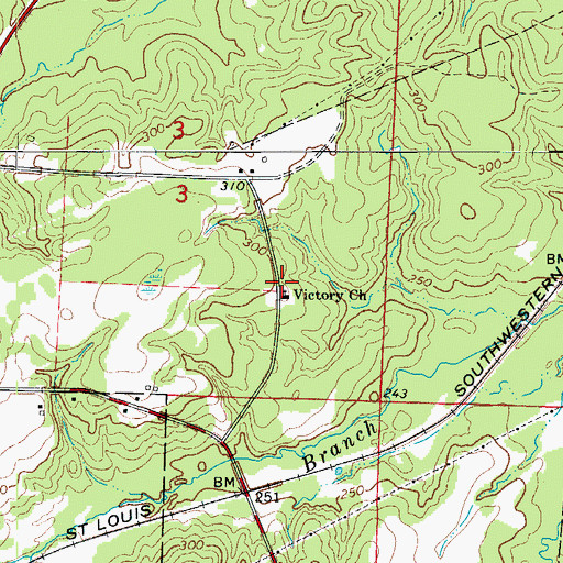 Topographic Map of Milner School (historical), AR