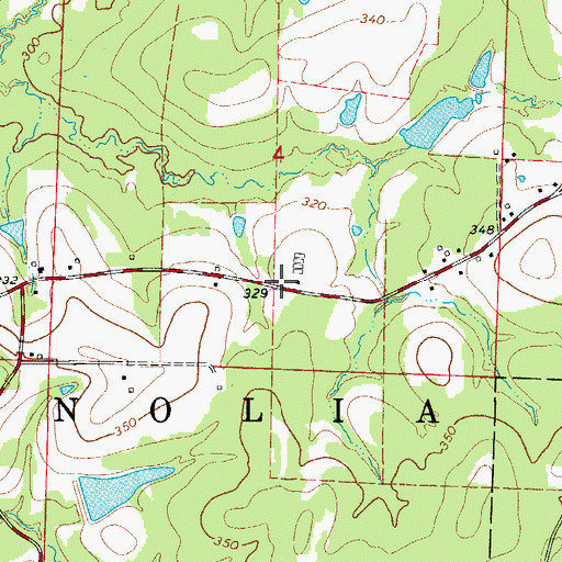 Topographic Map of Logans Chapel (historical), AR