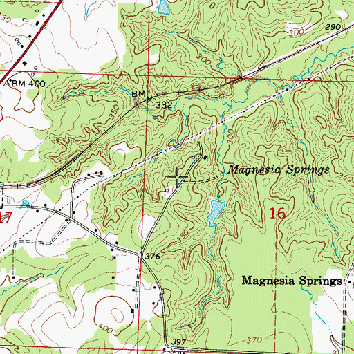 Topographic Map of Logoly State Park, AR