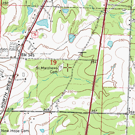 Topographic Map of Saint Matthew Church (historical), AR