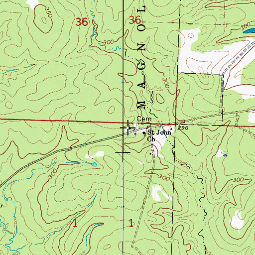 Topographic Map of New Bethel Church, AR