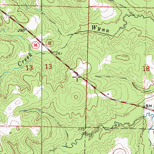 Topographic Map of Macedonia Church (historical), AR
