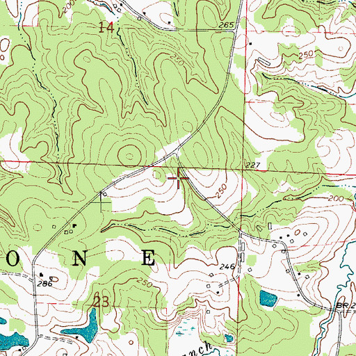 Topographic Map of Miller School (historical), AR