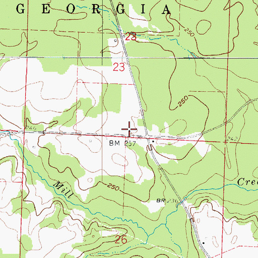Topographic Map of Wise School (historical), AR