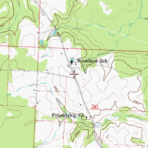 Topographic Map of Friendship, AR