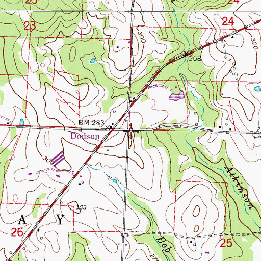 Topographic Map of Fears School (historical), AR