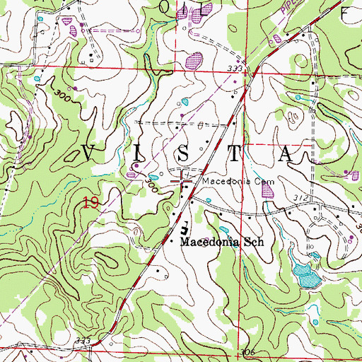 Topographic Map of Macedonia Church, AR