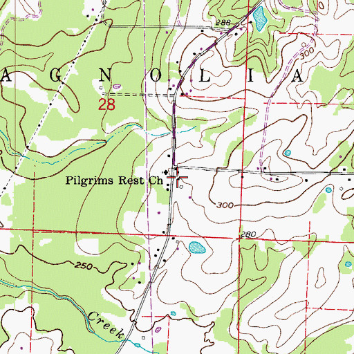 Topographic Map of New Vernon School (historical), AR