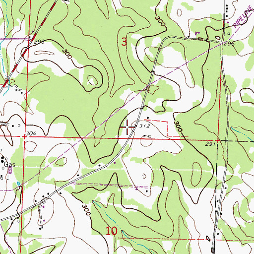 Topographic Map of Burden School (historical), AR