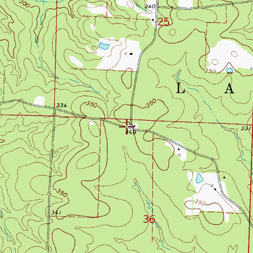 Topographic Map of Beech Creek, AR