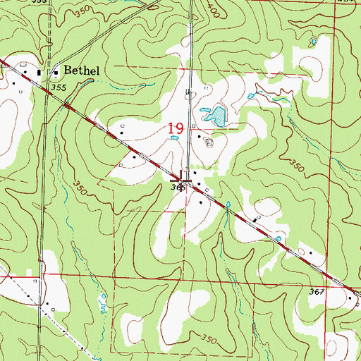 Topographic Map of Bright, AR