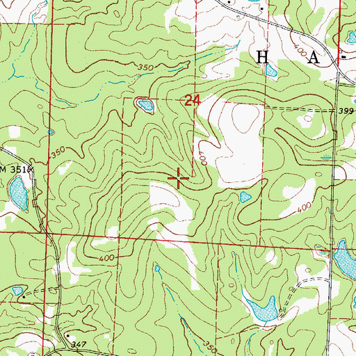 Topographic Map of College Hill Oil and Gas Field, AR