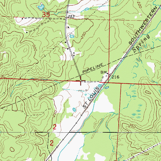 Topographic Map of Milner (historical), AR