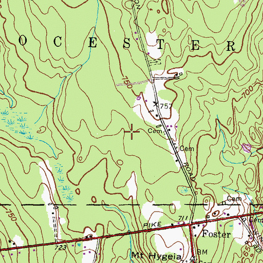 Topographic Map of Seekonk Intermediate School, MA
