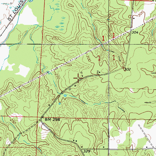 Topographic Map of Township of Cleveland (historical), AR