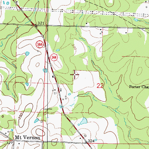 Topographic Map of Township of Warren (historical), AR