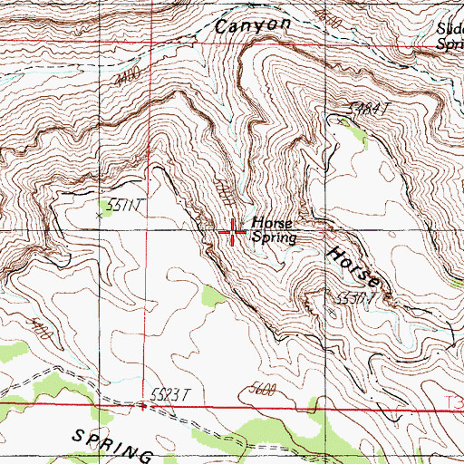 Topographic Map of Horse Spring, AZ