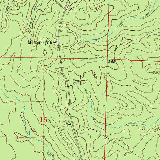 Topographic Map of Township of Brown (historical), AR