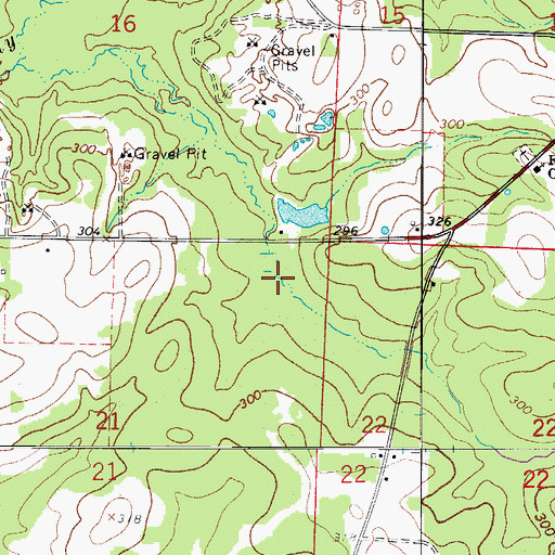 Topographic Map of Township of Clay (historical), AR