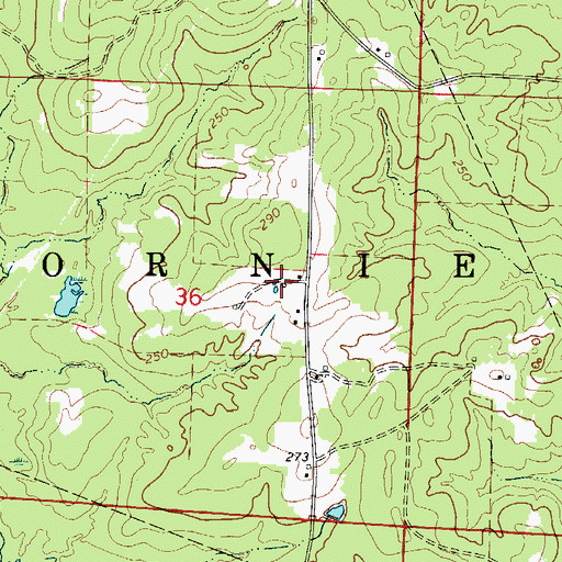 Topographic Map of Township of Cornie (historical), AR