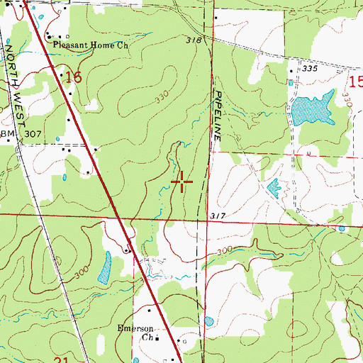 Topographic Map of Township of Moss (historical), AR