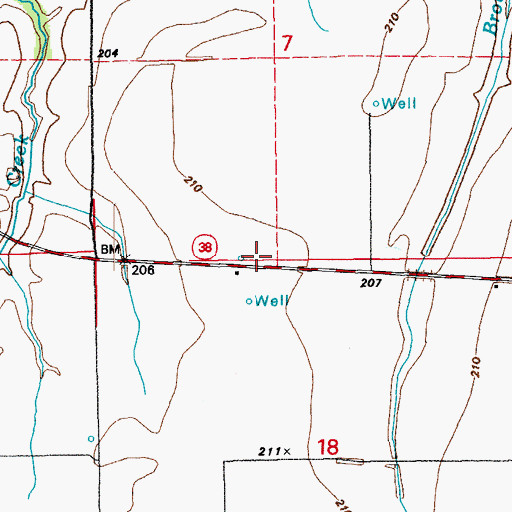 Topographic Map of Abbington Church (historical), AR