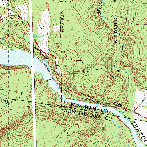 Topographic Map of Fall River Rod and Gun Club, MA