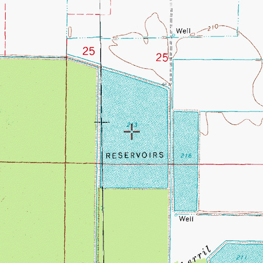 Topographic Map of Aker Reservoir, AR