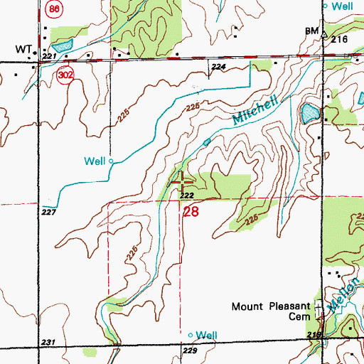 Topographic Map of Barretsville School (historical), AR