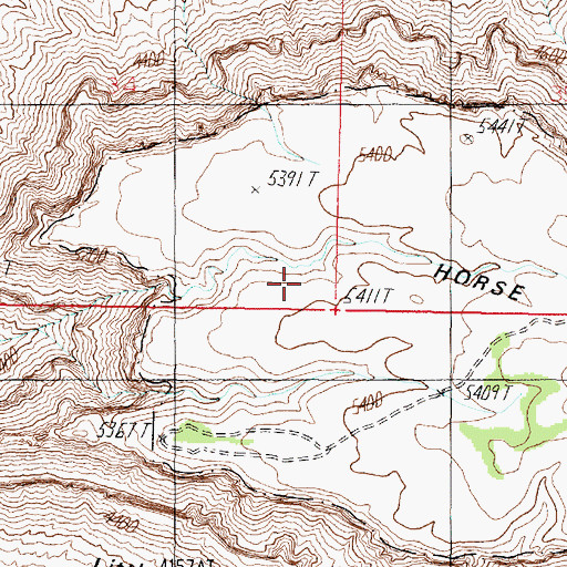 Topographic Map of Horse Spring Point, AZ