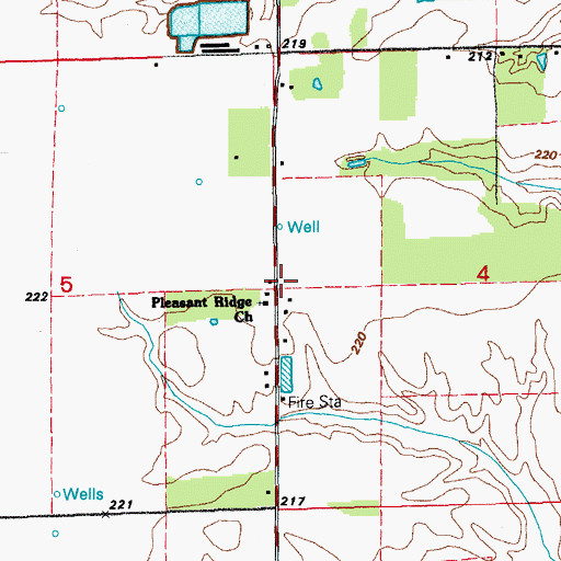 Topographic Map of Brown Grove School (historical), AR