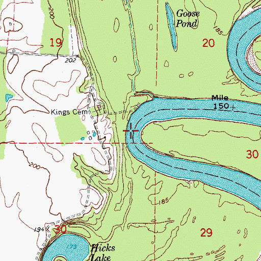Topographic Map of Calhoun Bend, AR