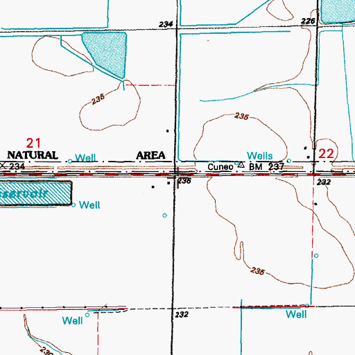 Topographic Map of Cuneo School (historical), AR