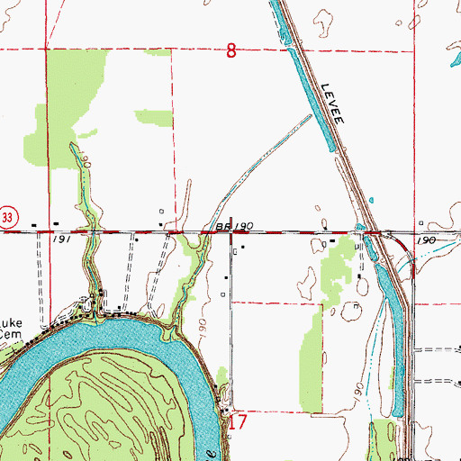 Topographic Map of Erwin, AR