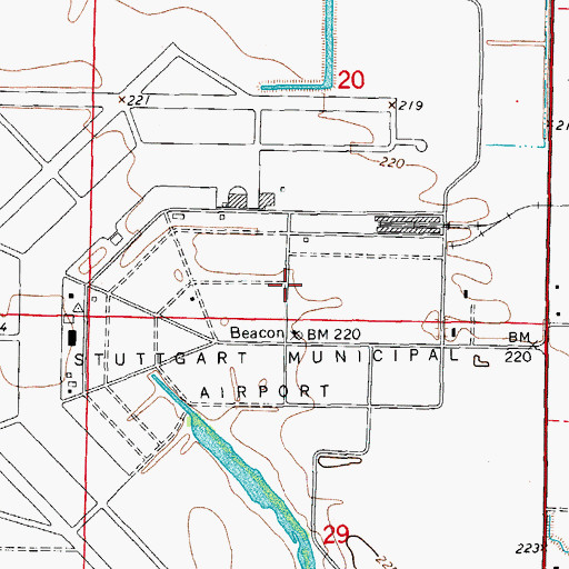 Topographic Map of Fairmount Station (historical), AR