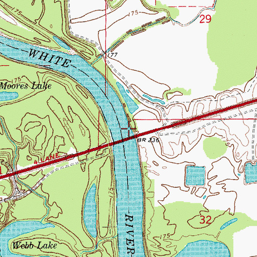 Topographic Map of Fisher Landing, AR