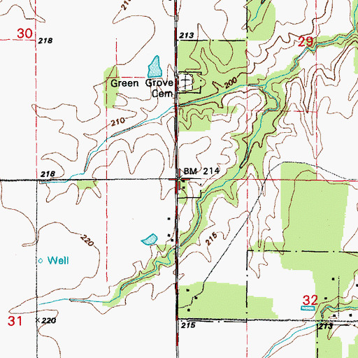 Topographic Map of Green Grove Church (historical), AR