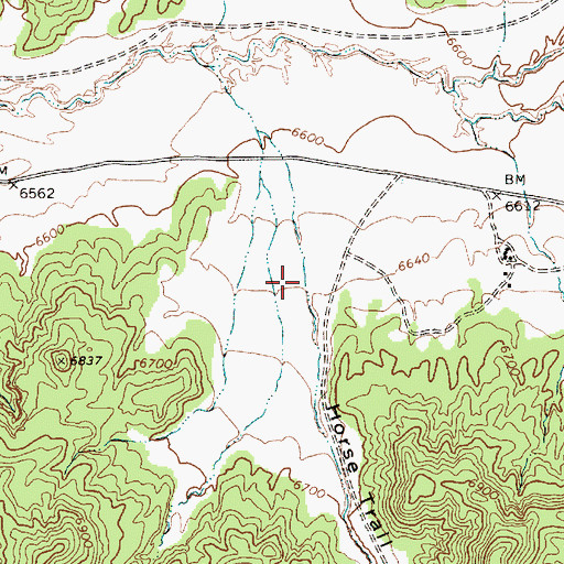 Topographic Map of Horse Trail Valley, AZ