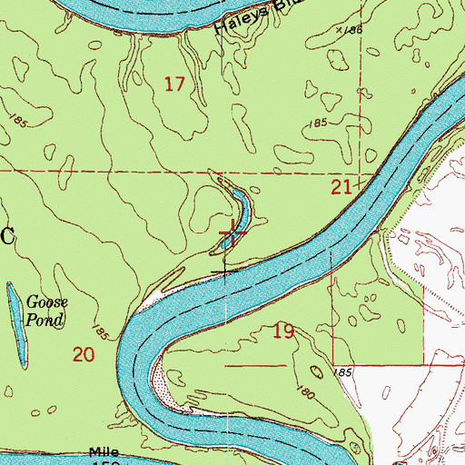 Topographic Map of Loggy Bayou, AR