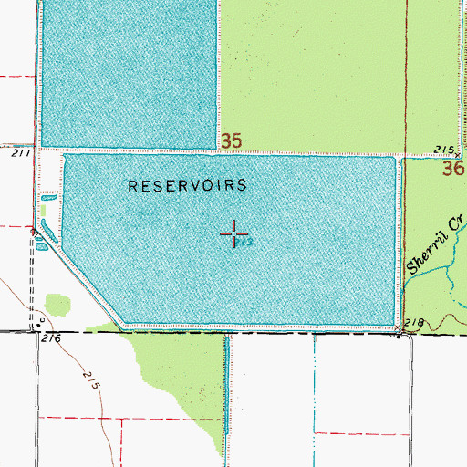 Topographic Map of Lost Island Reservoir, AR