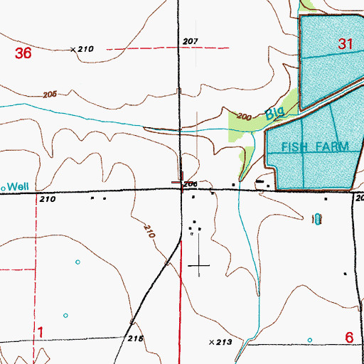 Topographic Map of Morris Chapel (historical), AR