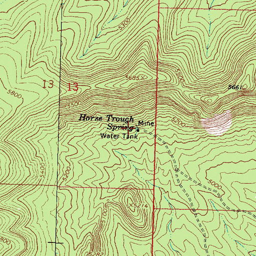 Topographic Map of Horse Trough Spring, AZ