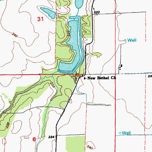 Topographic Map of New Bethel School (historical), AR