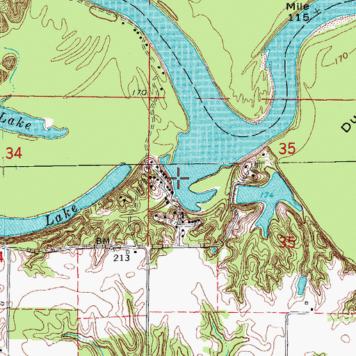 Topographic Map of Peppers Eddy, AR