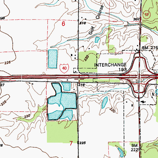 Topographic Map of Pinch Church (historical), AR