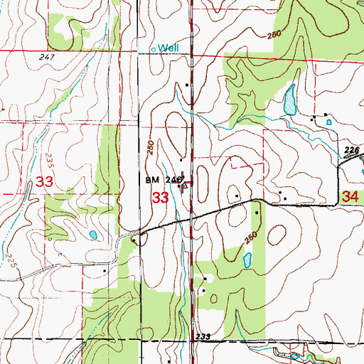 Topographic Map of Plainview School (historical), AR