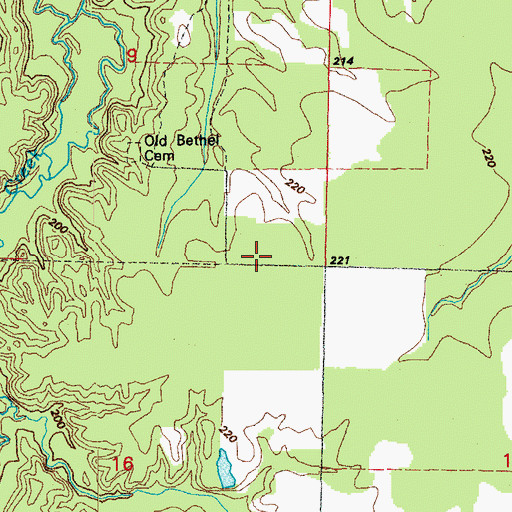 Topographic Map of Pleasant Point Church (historical), AR