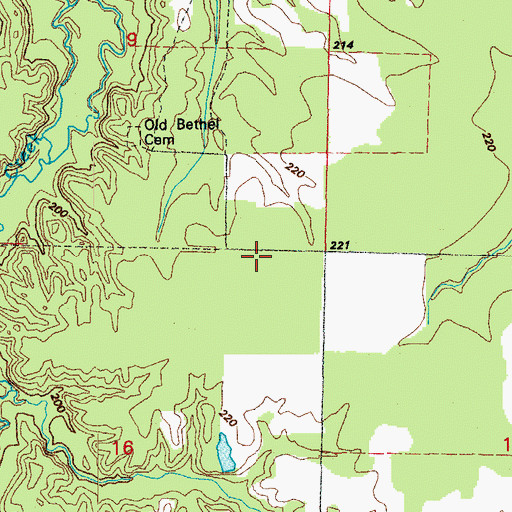 Topographic Map of Pleasant Point School (historical), AR