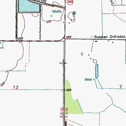 Topographic Map of Slovaktown (historical), AR